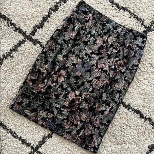 Worth New York sequin skirt navy floral 2